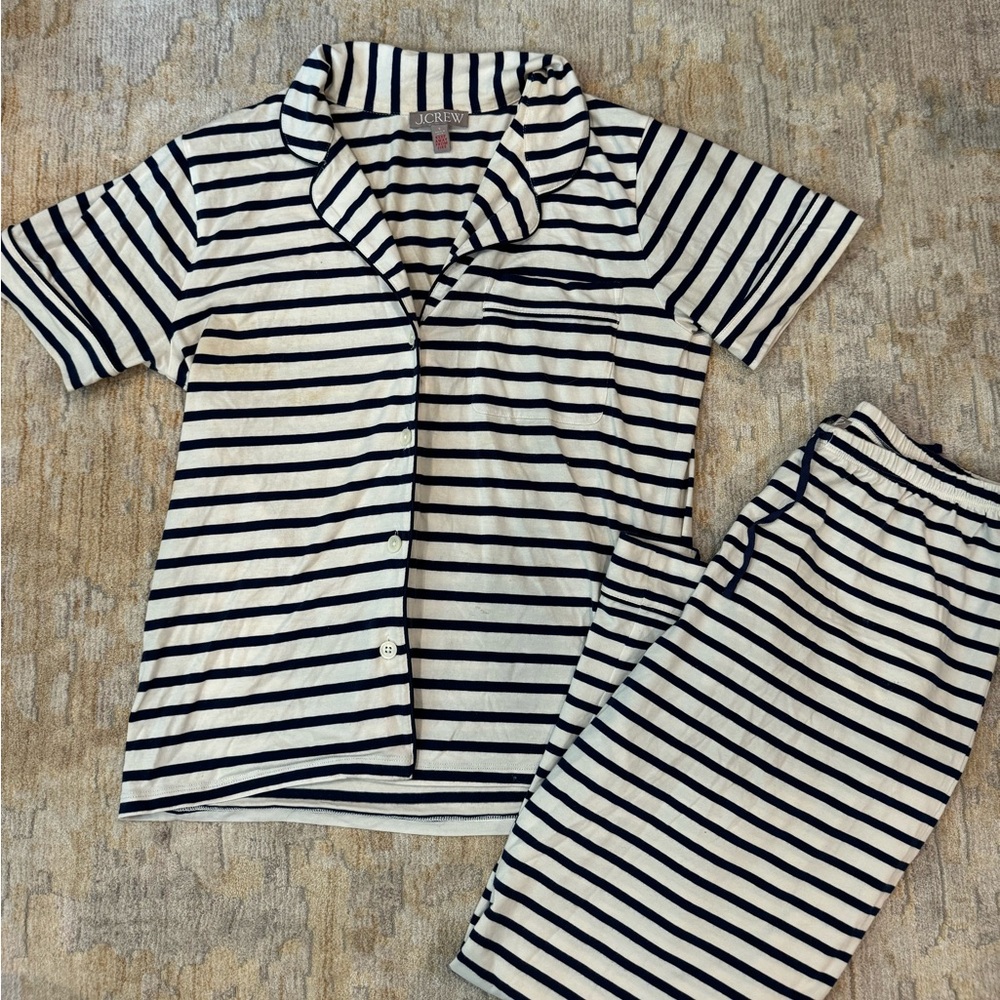 J. Crew Striped Pajama Set, Size Small!